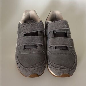 Puma Gray Kids Shoes with Velcro Straps sz 12C